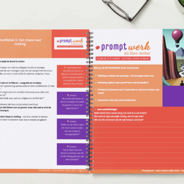 Promptwerk als Doen-denker – AI-gids voor focus, energie en actie.